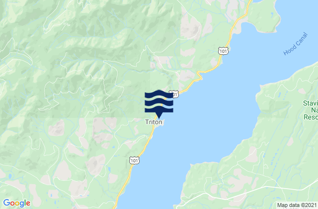 Triton Cove, United Statesの潮見表地図