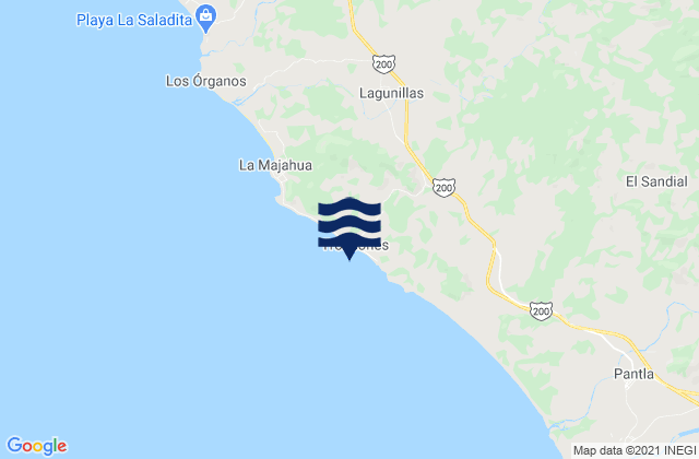Trocones, Mexicoの潮見表地図