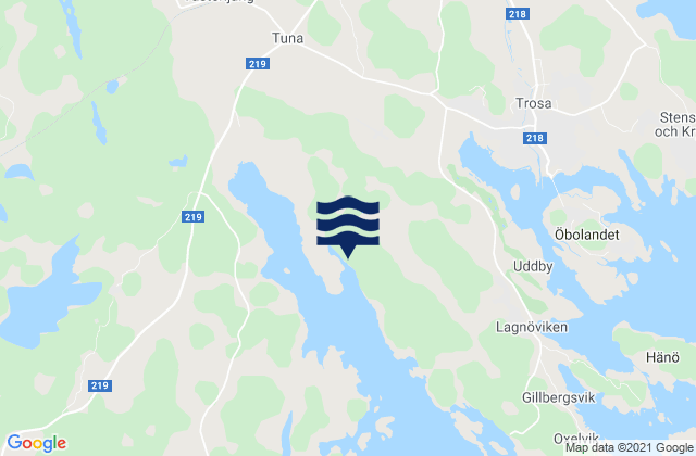 Trosa Kommun, Swedenの潮見表地図