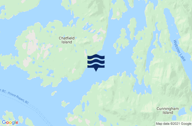 Troup Passage, Canadaの潮見表地図