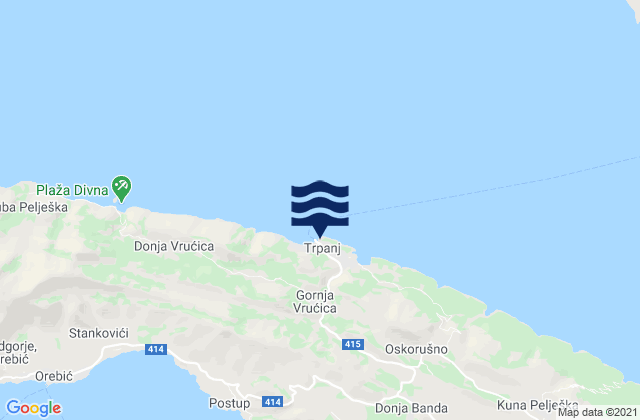 Trpanj, Croatiaの潮見表地図