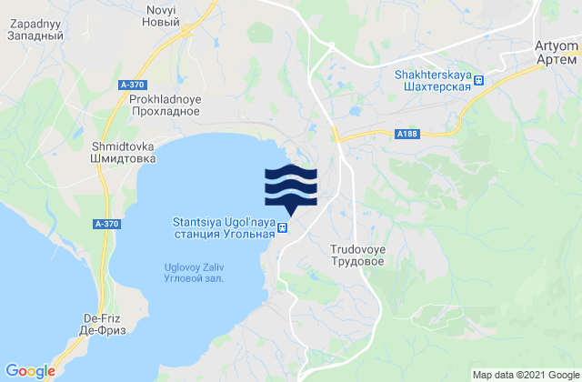 Trudovoye, Russiaの潮見表地図