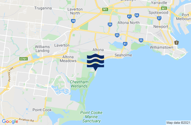 Truganina, Australiaの潮見表地図