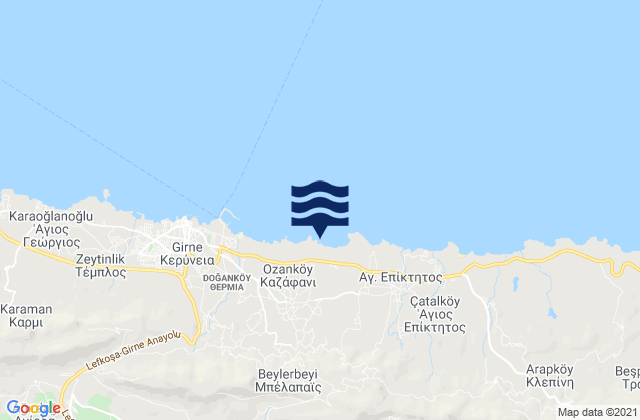 Tráchonas, Cyprusの潮見表地図