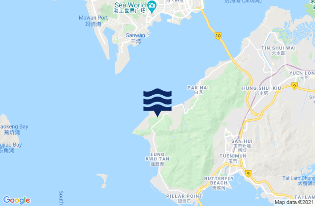 Tsang Tsui, Hong Kongの潮見表地図