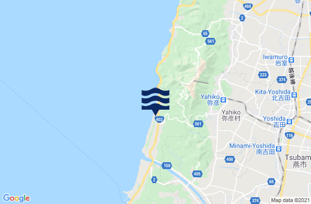 Tsubame, Japanの潮見表地図