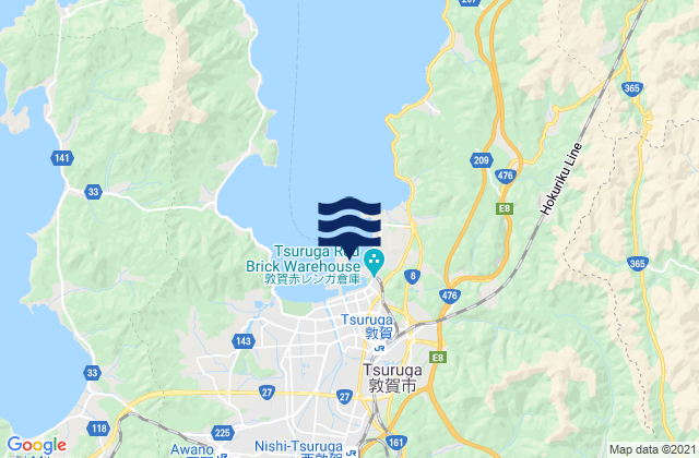 Tsuruga Ko Wakasa Wan, Japanの潮見表地図