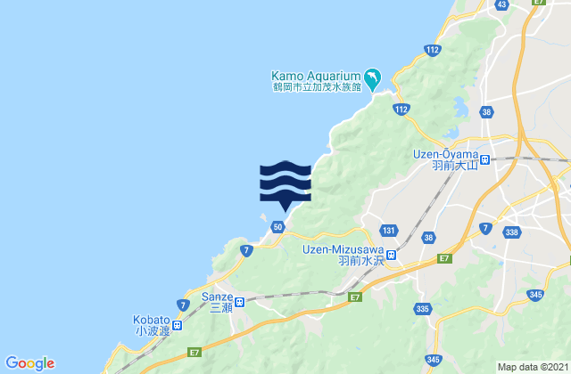 Tsuruoka Shi, Japanの潮見表地図