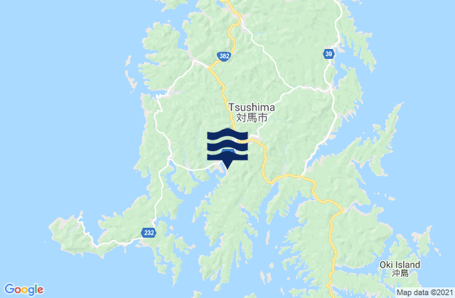 Tsushima Shi, Japanの潮見表地図