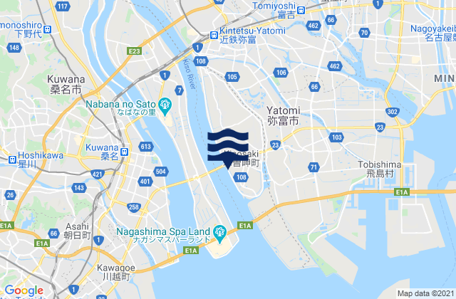 Tsushima, Japanの潮見表地図