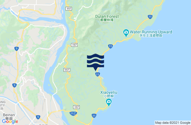 Tu-lan Wan, Taiwanの潮見表地図