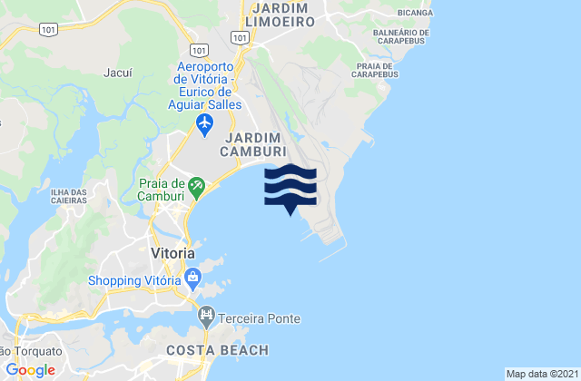 Tubarao, Brazilの潮見表地図