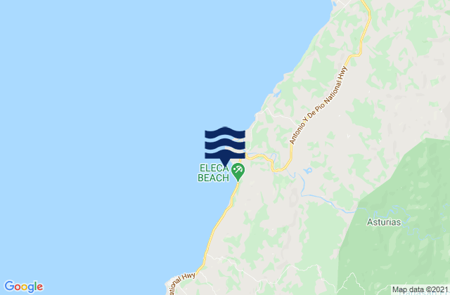 Tubigagmanoc, Philippinesの潮見表地図