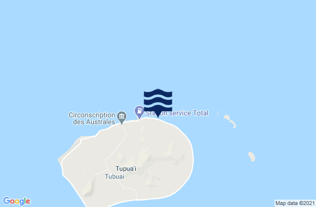 Tubuai Island, French Polynesiaの潮見表地図