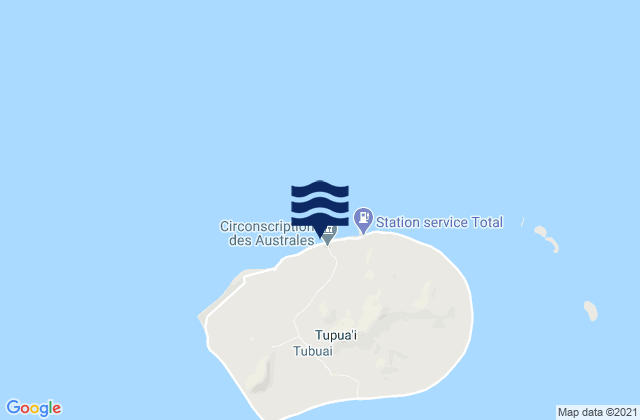 Tubuai, French Polynesiaの潮見表地図