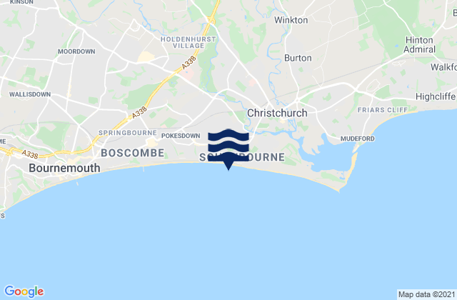 Tuckton, United Kingdomの潮見表地図