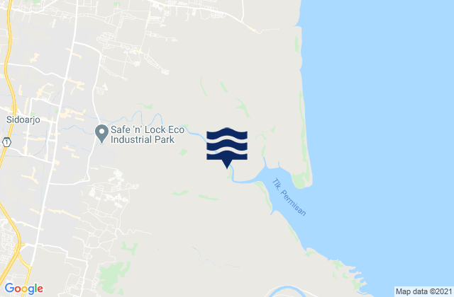 Tulangan Utara, Indonesiaの潮見表地図