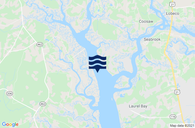 Tulifiny River (I-95 Bridge), United Statesの潮見表地図