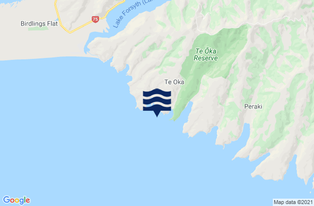 Tumbledown Bay, New Zealandの潮見表地図