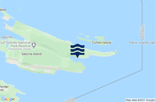 Tumbo Channel, United Statesの潮見表地図