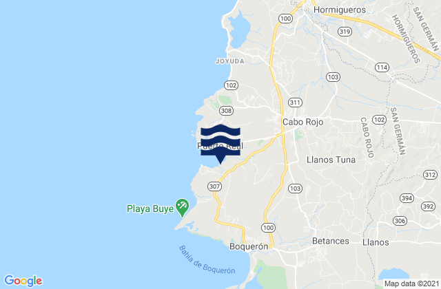 Tuna Barrio, Puerto Ricoの潮見表地図