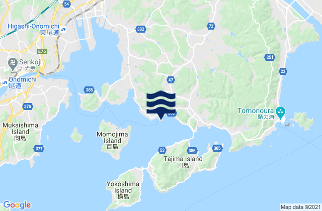 Tuneisi, Japanの潮見表地図