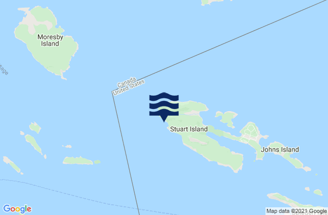Turn Point Stuart Island, United Statesの潮見表地図