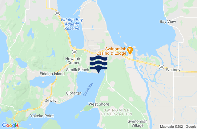 Turner Bay Similk Bay, United Statesの潮見表地図