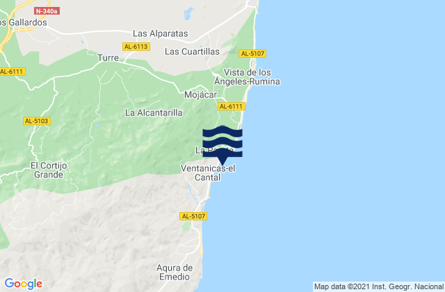 Turre, Spainの潮見表地図