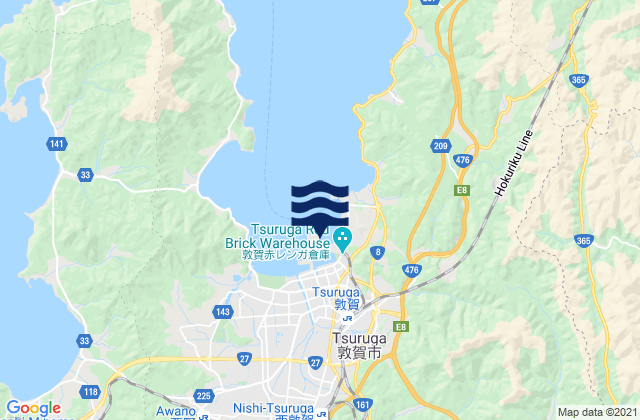 Turuga, Japanの潮見表地図