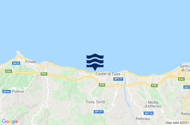 Tusa, Italyの潮見表地図