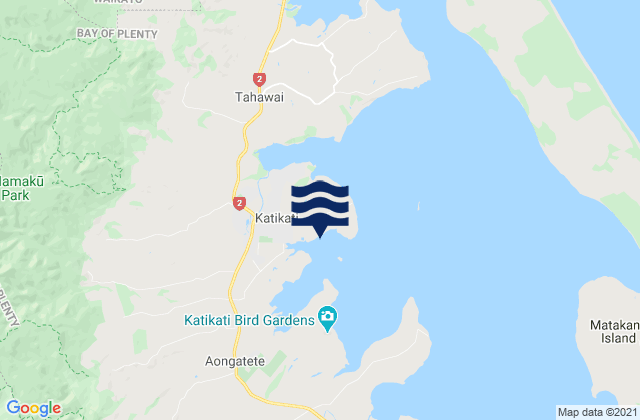 Tutaetaka Island, New Zealandの潮見表地図