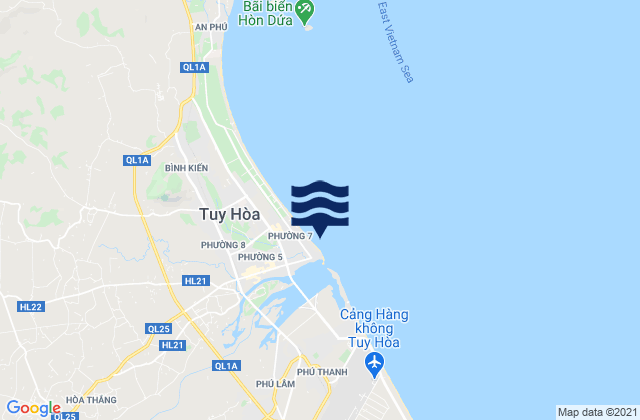 Tuy Hòa, Vietnamの潮見表地図