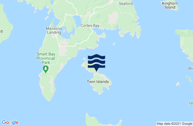 Twin Islands, Canadaの潮見表地図