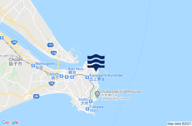 Tyosi-Gyoko, Japanの潮見表地図