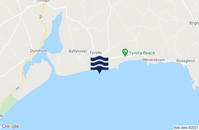 Tyrella, United Kingdomの潮見表地図