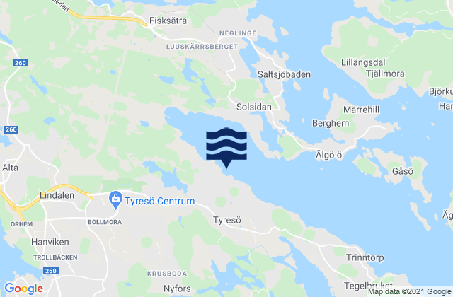 Tyresö Kommun, Swedenの潮見表地図