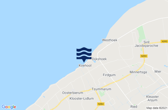 Tzum, Netherlandsの潮見表地図
