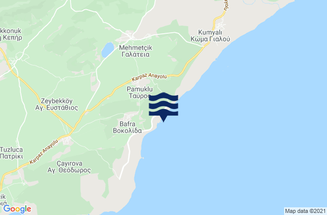 Távrou, Cyprusの潮見表地図