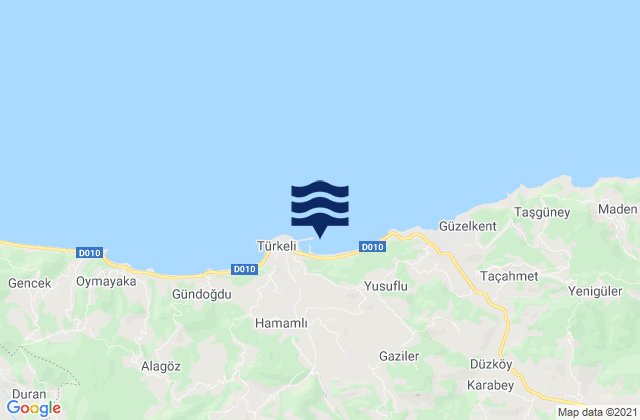 Türkeli İlçesi, Turkeyの潮見表地図