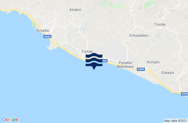 Türkler, Turkeyの潮見表地図