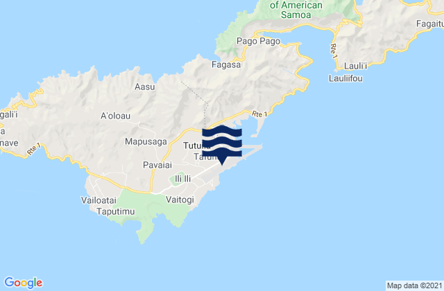 Tāfuna, American Samoaの潮見表地図