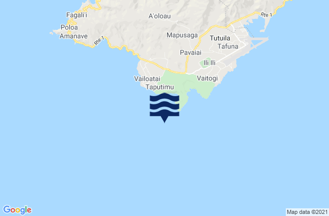 Tūalātai County, American Samoaの潮見表地図