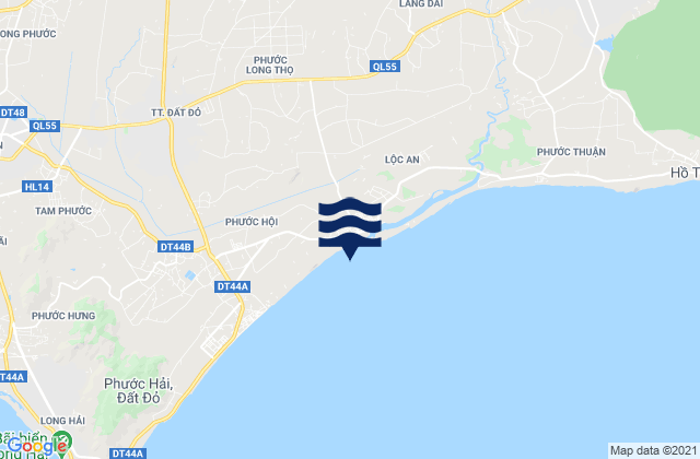 Tỉnh Bà Rịa-Vũng Tàu, Vietnamの潮見表地図