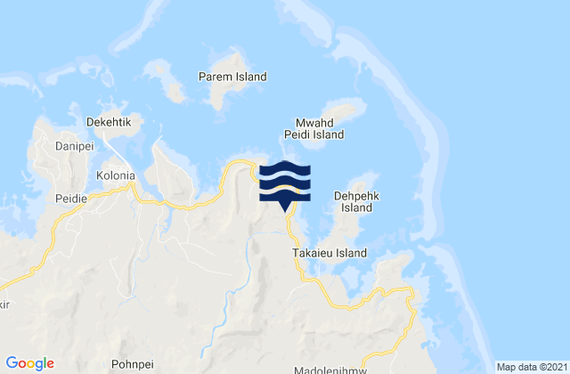 U Municipality, Micronesiaの潮見表地図