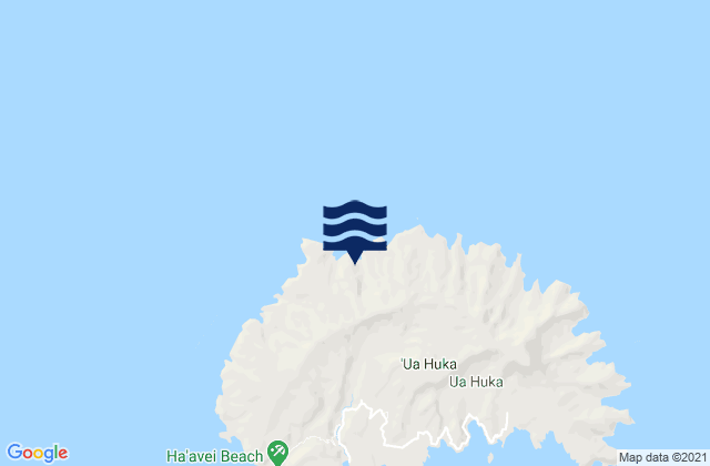 Ua Huka, French Polynesiaの潮見表地図
