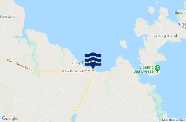Ubay, Philippinesの潮見表地図