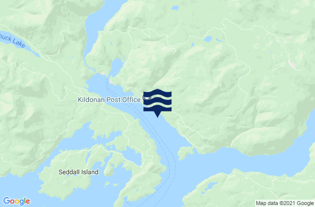 Uchucklesit Inlet, Canadaの潮見表地図