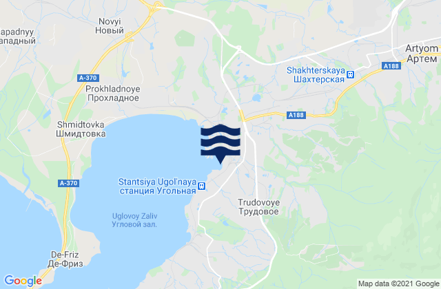 Uglovoye, Russiaの潮見表地図