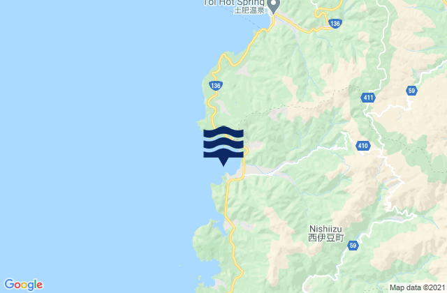 Ugusu, Japanの潮見表地図